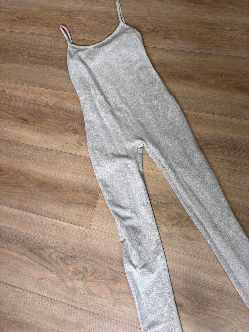 Forever 21 Light Gray Slim Strap Jumpsuit